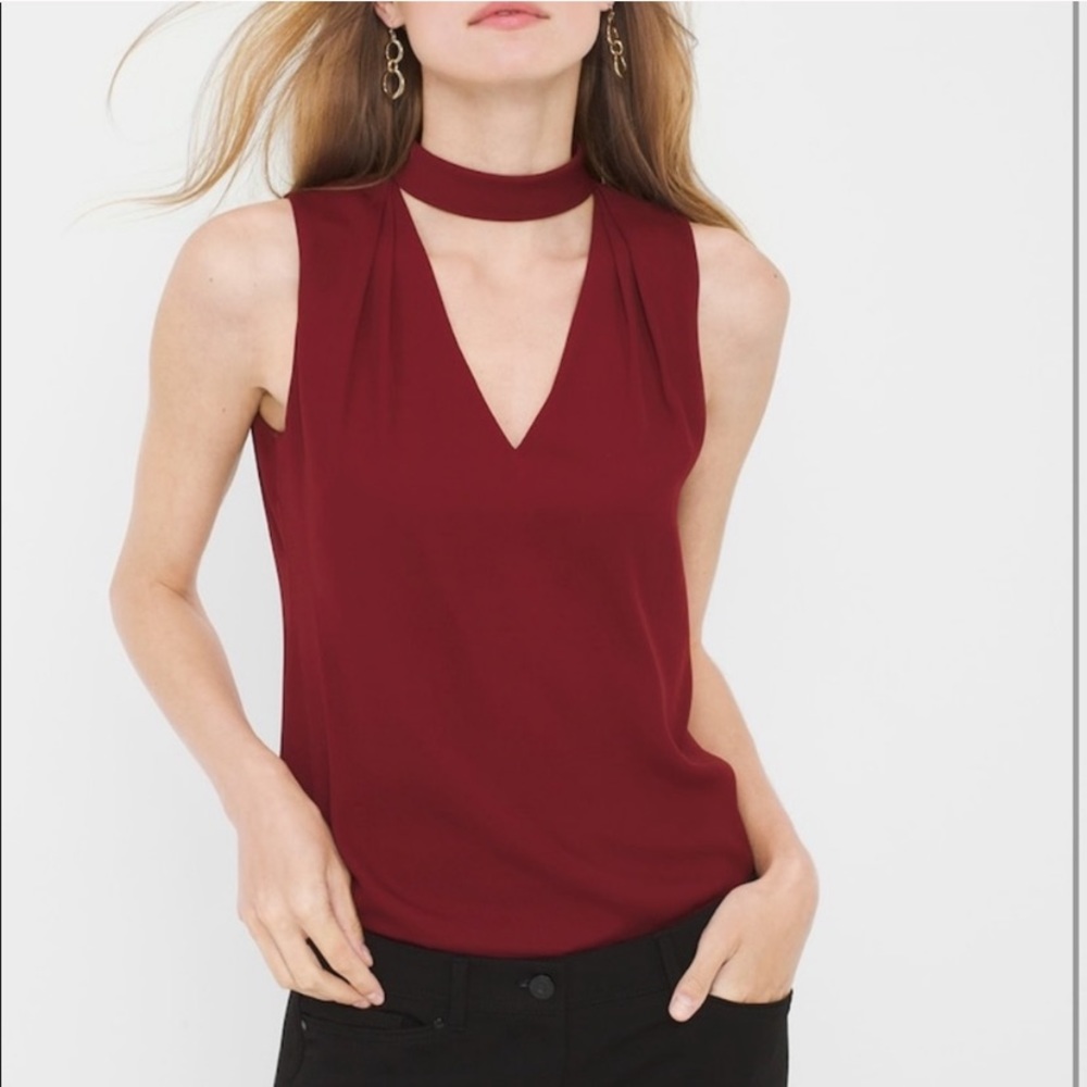 Chic Sleeveless Burgundy Top